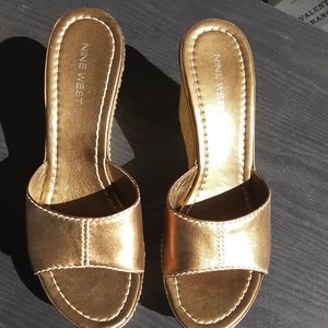 Womens Nine west wedge slip on sandles